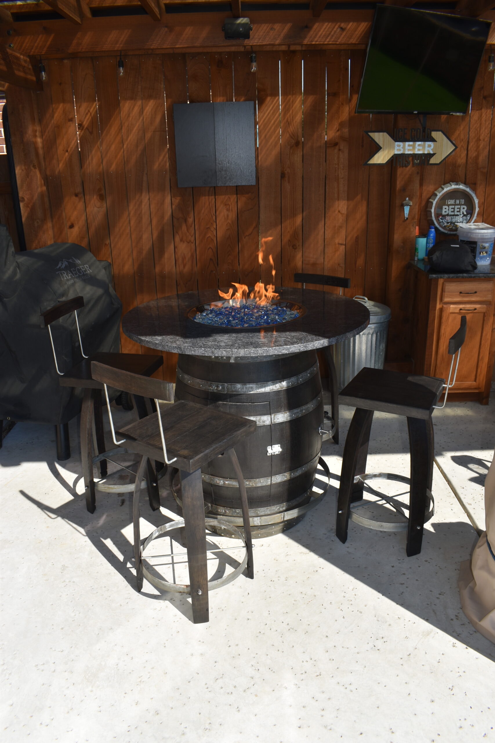 Custom stained rocker set