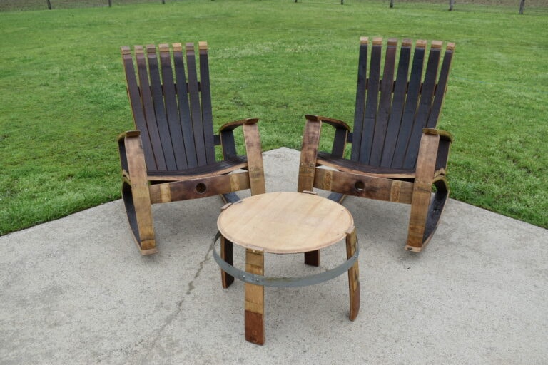 Two rockers and end table