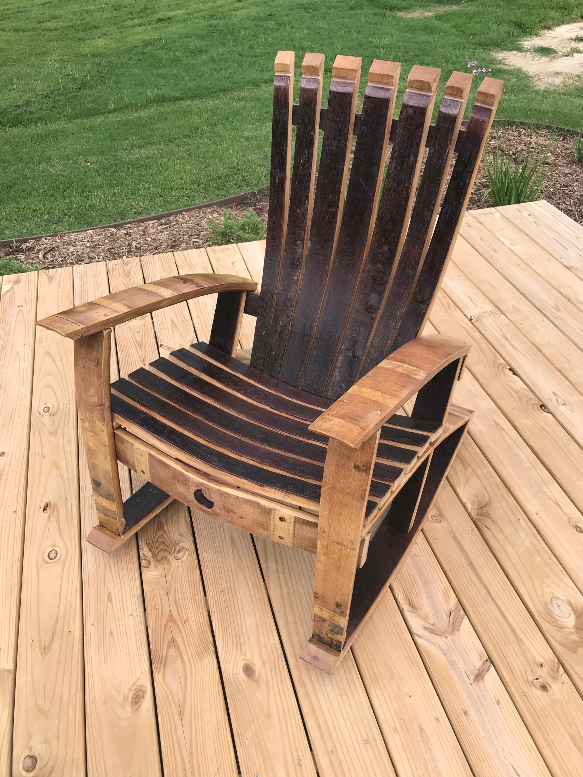 Wine Barrel Rocker Chair