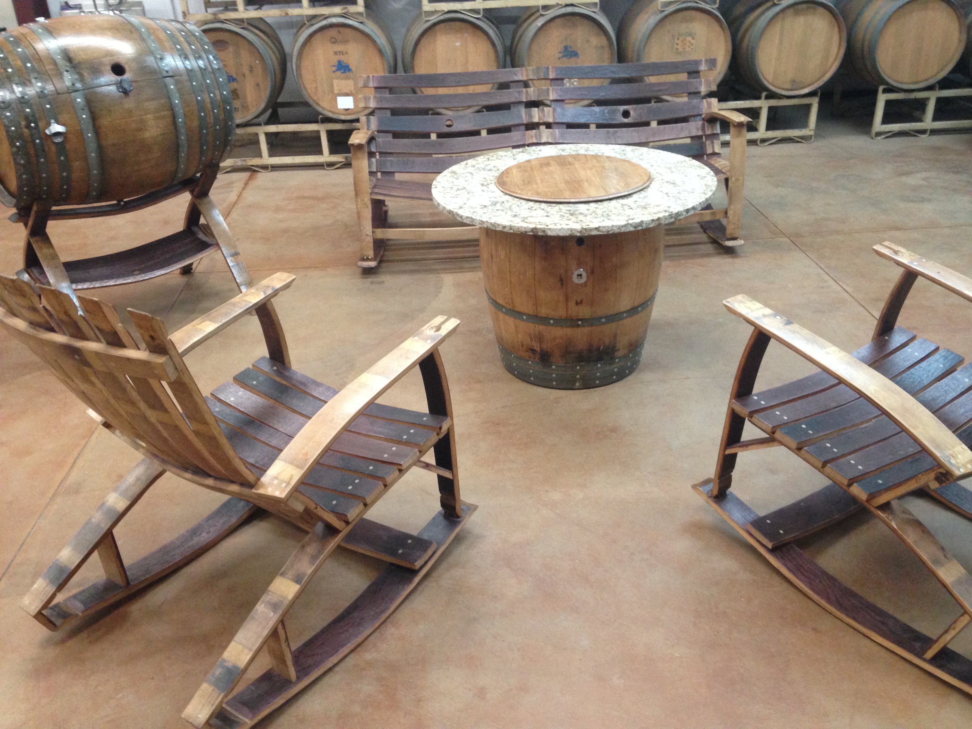 Wine Barrel Full Patio Set